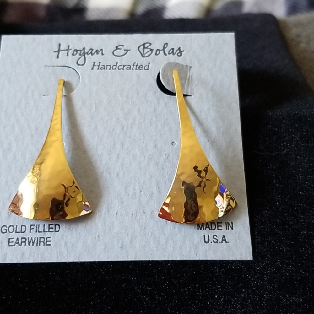 Handcrafted hanging earrings